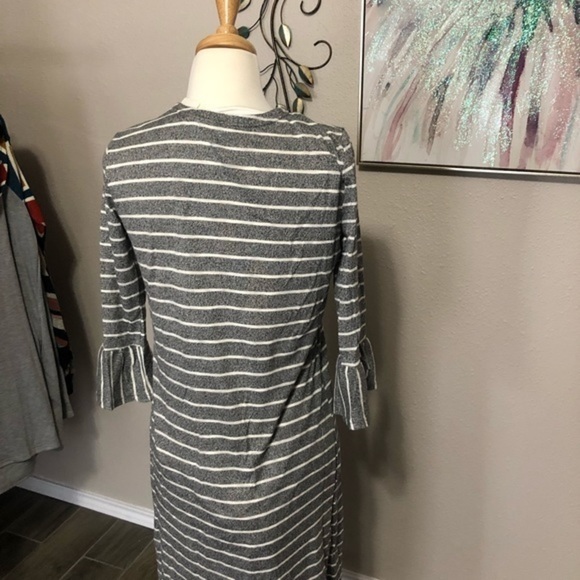 Umgee 3/4 ruffle bell sleeve long cardigan - Picture 3 of 4